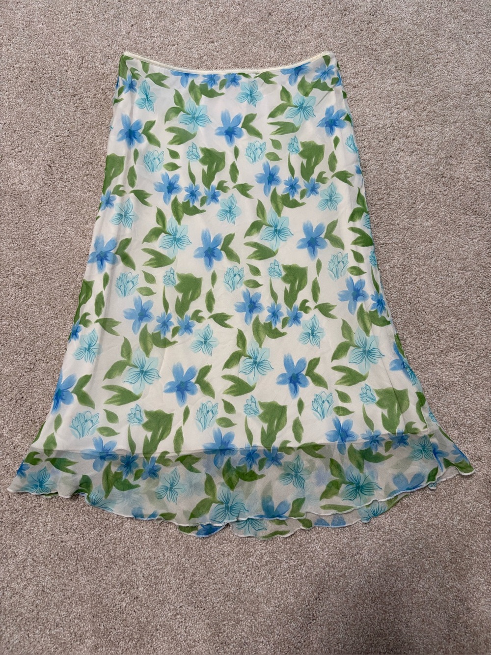 Whimsical Y2K Floral Silk Jonathan Martin Studio Skirt